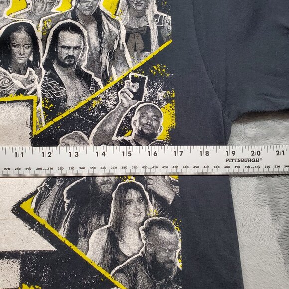 WWE #WE ARE NXT Wrestling Graphic T-shirt Double Sided Hit Black Tee Adult Sz M - Picture 11 of 12